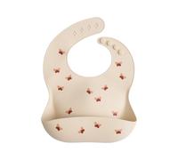 mushie Babero de silicona para bebé, baberos impermeables de ajuste ajustable (mariposas)
