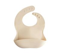 mushie Babero de Silicona para Bebés | Baberos de Alimentación con Bolsillo | Fáciles de Lavar | 4 Tamaños Ajustables | Sin BPA | Accesorio Durable para Niños Pequeños y Niñas | Shifting Sand