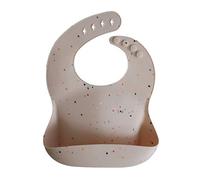 mushie Babero de Silicona para Bebés | Baberos de Alimentación con Bolsillo | Fáciles de Lavar | 4 Tamaños Ajustables | Sin BPA | Accesorio Durable para Niños Pequeños y Niñas | Vanilla Confetti