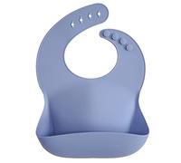 mushie Babero de Silicona para Bebés | Baberos de Alimentación con Bolsillo | Fáciles de Lavar | 4 Tamaños Ajustables | Sin BPA | Accesorio Durable para Niños Pequeños y Niñas | Powder Blue