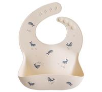 mushie Babero de silicona Whale