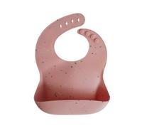 Mushie Babero Silicona Print Powdwe Pink Confeti 1ud