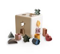 mushie Caja Clasificadora de Formas Juguete Clasificador de 12 Formas | Juguete Clasificador de Colores para Niños | Edad Adecuada: +10 Meses | Juguete de Aprendizaje Preescolar | Hecho en Dinamarca