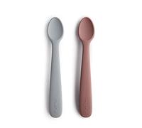 Mushie Silicone Cucharas para alimentar al bebé Stone/Cloudy Mauve 6M+