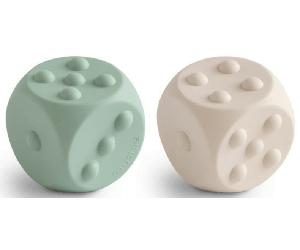 Mushie Dados Pop It Solid Snd/Cambr.blu 2 uds