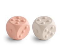 Mushie Dados Pop It Solid Sand/Blush 2 uds