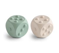 Mushie Dados Silicona Pop It Cambridge Blue/Shifting Sands 10M+ x2