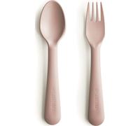 Mushie Kit Tenedor + Cuchara Rosa 2uds