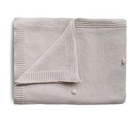 mushie Manta de Punto para Bebé y Niño | 80 X 100 Cm | Algodón Orgánico | Versátil Tipo de Clima | Material Durable| Textured Dots White Melange