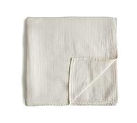 mushie Muslin Baby Swaddling Blanket | Manta Envolvente para Recién Nacidos de 0-3 Meses | Algodón Orgánico | Saco de Dormir Prelavado para Bebés | Hecho en Dinamarca | Fog