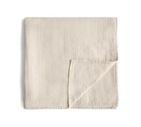 mushie Muslin Baby Swaddling Blanket | Manta Envolvente para Recién Nacidos de 0-3 Meses | Algodón Orgánico | Saco de Dormir Prelavado para Bebés | Hecho en Dinamarca | Fog