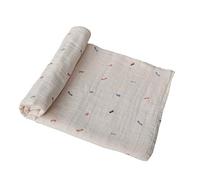 mushie Muslin Baby Swaddling Blanket | Manta Envolvente para Recién Nacidos de 0-3 Meses | Algodón Orgánico | Saco de Dormir Prelavado para Bebés | Hecho en Dinamarca | Cars