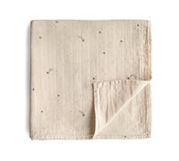 mushie Muslin Baby Swaddling Blanket | Manta Envolvente para Recién Nacidos de 0-3 Meses | Algodón Orgánico | Saco de Dormir Prelavado para Bebés | Hecho en Dinamarca | Falling Stars