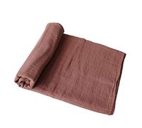 mushie Muslin Baby Swaddling Blanket | Manta Envolvente para Recién Nacidos de 0-3 Meses | Algodón Orgánico | Saco de Dormir Prelavado para Bebés | Hecho en Dinamarca | Cognac