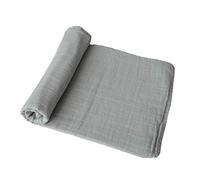 mushie Muslin Baby Swaddling Blanket | Manta Envolvente para Recién Nacidos de 0-3 Meses | Algodón Orgánico | Saco de Dormir Prelavado para Bebés | Hecho en Dinamarca | Belgian Grey