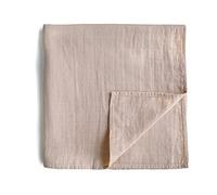 mushie Muslin Baby Swaddling Blanket | Manta Envolvente para Recién Nacidos de 0-3 Meses | Algodón Orgánico | Saco de Dormir Prelavado para Bebés | Hecho en Dinamarca | Blush