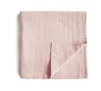 Mushie Muslin Baby Swaddling Blanket | Manta Envolvente para Recién Nacidos de 0-3 Meses | Algodón Orgánico | Saco de Dormir Prelavado para Bebés | Hecho en Dinamarca | Rose Vanilla