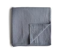 mushie Muslin Baby Swaddling Blanket | Manta Envolvente para Recién Nacidos de 0-3 Meses | Algodón Orgánico | Saco de Dormir Prelavado para Bebés | Hecho en Dinamarca | Tradewinds