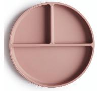 Mushie Silicone Suction Plate Blush Rosa 1ud