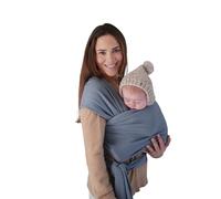 Mushie Portabebé para Recién Nacidos y Bebés | Portador con Bolsillo Integrado | 100% Algodón Orgánico | de 3,6 a 14,9 Kg | Tradewinds