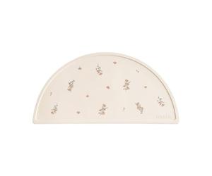 mushie Set de manteles de silicona para niños, libre de Bisfenol A (BPA), diseño antideslizante, flores rosadas