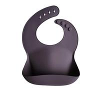 mushie Silicone Baby Bib | Adjustable Fit Waterproof Bibs | Easy Wipe Baby Feeding Bibs | 4 Adjustable Sizes with Deep Front Pockets | 100% BPA and Phthalate free | Designed in Sweden | Sparrow