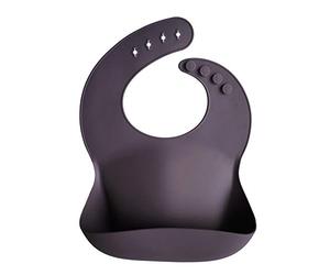 mushie Silicone Baby Bib | Adjustable Fit Waterproof Bibs | Easy Wipe Baby Feeding Bibs | 4 Adjustable Sizes with Deep Front Pockets | 100% BPA and Phthalate free | Designed in Sweden | Sparrow