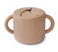 Mushie Snack Taza de Silicona | Fiambrera Infantil para Llevar | Antiderrame y Resistente al Lavavajillas y al Microondas | Caja de Aperitivos Segura para Niños Pequeños y Niñas | Natural
