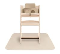 Mushie Splat Mat 108x108 cm | Alfombra impermeable, ligera, duradera y sin BPA | Perfecta para trona, proteger el suelo y el destete del bebé (Fog)