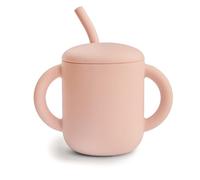 Mushie Silicona Vaso + Pajita Blush 6M+