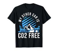 Mushing My Other Car Is CO2 Free Trineo Perro Camiseta
