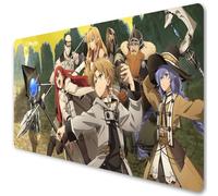 Mushoku Tensei Anime Rudeus Roxy Alfombrilla de ratón XXL Gaming Mouse Mat Japanese Sylphiette Eris Boreas Greyrat Alfombrilla grande para teclado de ordenador (a, 800 x 300 mm)