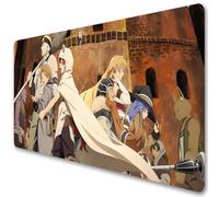 Mushoku Tensei Anime Rudeus Roxy Alfombrilla de ratón XXL Gaming Mouse Mat Japanese Sylphiette Eris Boreas Greyrat Large Computer Keyboard Pad (j, 900 x 400 mm)