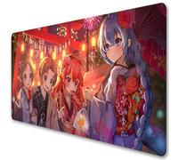 Mushoku Tensei Anime Rudeus Roxy Alfombrilla de ratón XXL Gaming Mouse Mat Japonés Sylphiette Eris Boreas Greyrat Large Computer Keyboard Pad (d, 800 x 300 mm)