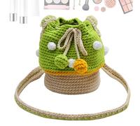 Mushroom Bag For Women -6.69x5.91x5.51 Inches Mushroom Small Bag For Purse,Knitted Coin Purse, CrochetPurse, Knitted Shoulder Bags, Hand-Woven For Headphones, Earbuds, Stylish Accessory