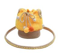 Mushroom Bag for Women Mushroom Small Bag for Purse Knitted Shoulder Bag Cute Knitted Coin Purse Adorable Mushroom Handbag Fashion Tote Stylish Mini Yarn Purse Portable Multifunctional Purse, amarillo