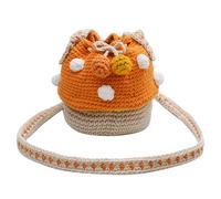 Mushroom Bag for Women Mushroom Small Bag for Purse Knitted Shoulder Bag Cute Knitted Coin Purse Adorable Mushroom Handbag Fashion Tote Stylish Mini Yarn Purse Portable Multifunctional Purse, naranja