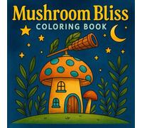 Mushroom Bliss Coloring Book: Whimsical Mushroom Houses and Magical Forest Scenes