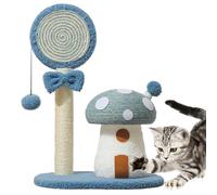 Mushroom Cat Climbing Tower, Interactive Toy, 21.26in Cat Tree Scratching Post, Multi-Functional Mushroom Poles, Ideal for Sisal Scratcher Board, Space Saving Design