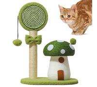 Mushroom Cat Scratcher, Interactive Scratch Post Animal Tree, Stable Sisal Board Scratcher, Long Lasting Mushroom Scratching Poles For Bedroom, 14.76x11.22x21.26 Inches
