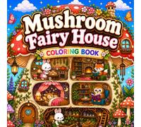 Mushroom Fairy House Coloring Book for Adults and Teens: Cozy Fantasy Mushroom Homes, Cute Woodland Animals, Magical Cottage Scenes, Relaxing Whimsical Coloring Pages