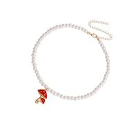 Mushroom for Women Vintage Retro Fashion Chain Neck Jewelry Statement Choker Necklace