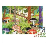 Mushroom Forest 1000 Piezas Puzzle Reciclado Fairy Tale Mayor Puzzles Family Tiempo de Juego Accesorios Party Juego Accesorios for Adultos and Age 10 Up 38x26cm/1000pcs