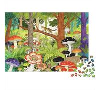Mushroom Forest Puzzles 1000 Piezas Material Reciclado Fantasy Landscape Adultos Puzzles Developing Boy & Girl‘s Intelligence Juego Padre-Hijo Actividad 70x50cm/1000pcs