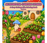 Mushroom Garden Homes A Cozy Cottage Life Coloring Book: 50 Pages with Raised Beds, Watering Cans, Butterflies, Flower Arches & Vegetable Patches for ... (Mushroom Cottage Life Coloring Collection)