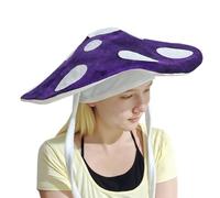 Mushroom Hat - 18.89 Inches Party Costume Hat | Wide Brim Cosplay - Plush 90g Funny Mushroom Cap For Teens And Adults At Festivals Carnivals Halloween Stage Shows And Photo Props For Cosplay Fun