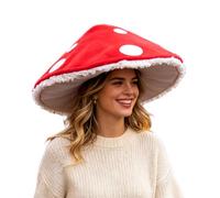 Mushroom Hat | Funny Oversized Cap With Wide Brim Festival Headwear |