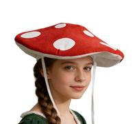Mushroom Hat - Party Cap With Wide Brim, Creative Playful Cartoon Beret | Plush Mushroom Cosplay Accessory Oversized Design For Teens Adults Festival Carnival Halloween Stage Performance
