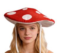 Mushroom Hat - Party Cap With Wide Brim | Mushroom Hat Costume Cosplay Accessory | For Teens Adults Festival Decor, Carnival, Halloween, Role Play, Stage Performance Show | Unisex Toadstool Headwear F