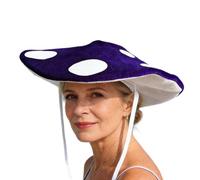 Mushroom Hat Toad Child Costume - Funny Plush Mushroom Hats Unisex | Party Cap With Wide Brim | Mushrooms Hat Costume Cosplay Accessory | For Teens Adults Festival Decor Carnival Halloween Role Play